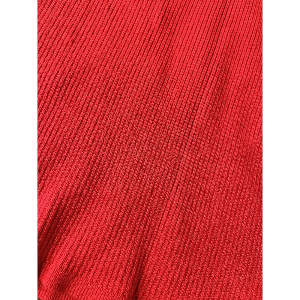 Time and Tru Women's Red Ribbed Turtleneck Sweater‎ XXL